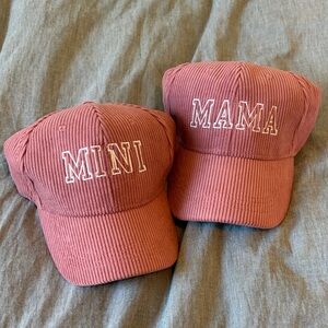 Matching Mini and Mama Corduroy Caps